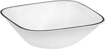 Square 16-Piece Seasonal Black Tree Glass Dinnerware Set (Serves 4)