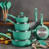 Teal Ceramic Cookware Set of 14