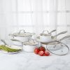 10 Piece White Aluminum Nonstick Cookware Set