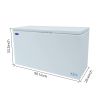 ORIKOOL Chest Freezer 12.7 Cu.ft Solid Top Commercial Deep Chest Freezers with Lockable Stay-Open Lid Painted for Back-of-House Bulk Storage