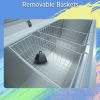 ORIKOOL Chest Freezer 19.4 Cu.ft Solid Top Commercial Deep Chest Freezers with Lockable Stay-Open Lid Painted for Back-of-House Bulk Storage