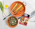 15-Piece Aluminum Titanium Ceramic Nonstick Cookware Set with Square Pans and Lids