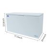 ORIKOOL Chest Freezer 15.9 Cu.ft Solid Top Commercial Deep Chest Freezers with Lockable Stay-Open Lid Painted for Back-of-House Bulk Storage