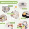 Toddler Corner Play Kitchen with Range Hood Ice Maker