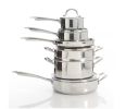 10-Piece Silver Stainless Steel Cookware Set