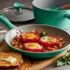 Teal Ceramic Cookware Set of 14