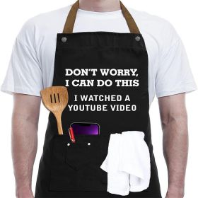 Apron Halter Contrast Color Men's Barbecue Overalls (Option: DON'T WORRY)