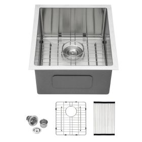 Lordear 32 Inch Undermount Kitchen Sink Single Bowl 16 Gauge Stainless Steel Sink (size: 15)