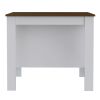 Surrey 2 Piece Kitchen Set, Kitchen Island + Pantry Cabinet , White /Walnut