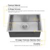 Lordear 32 Inch Undermount Kitchen Sink Single Bowl 16 Gauge Stainless Steel Sink